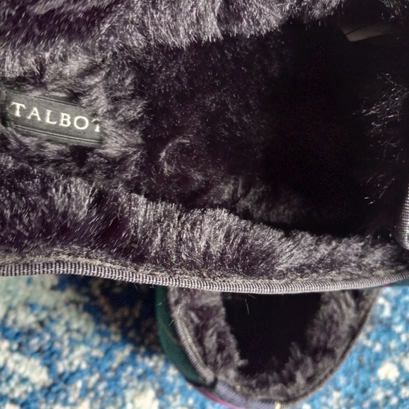 Women's TALBOTS Fireside Bow Slippers in Tartan Plaid Size 7 M - Picture 4 of 5